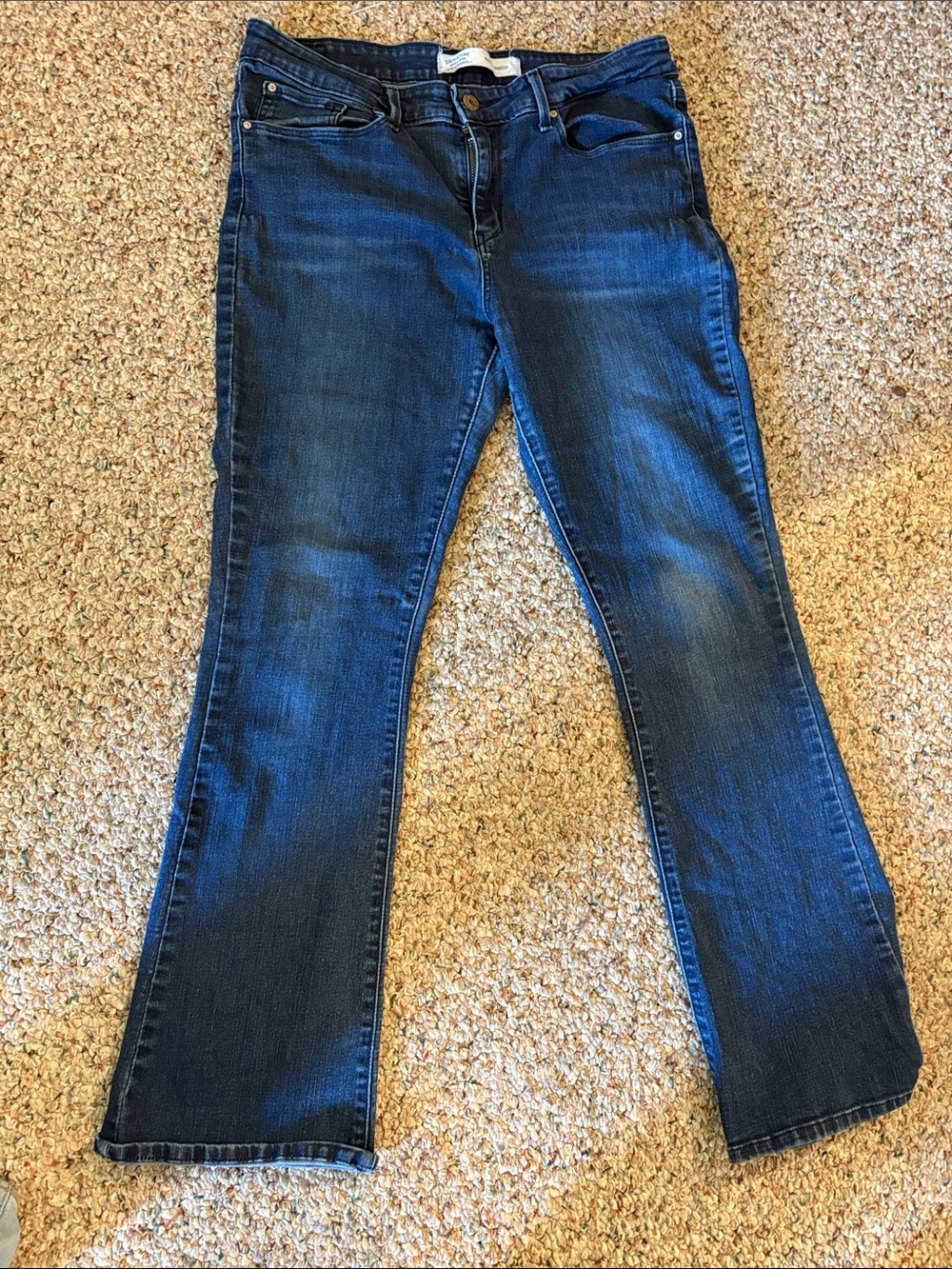 Signature by Levi Strauss Women's Dark Blue Flare Jeans